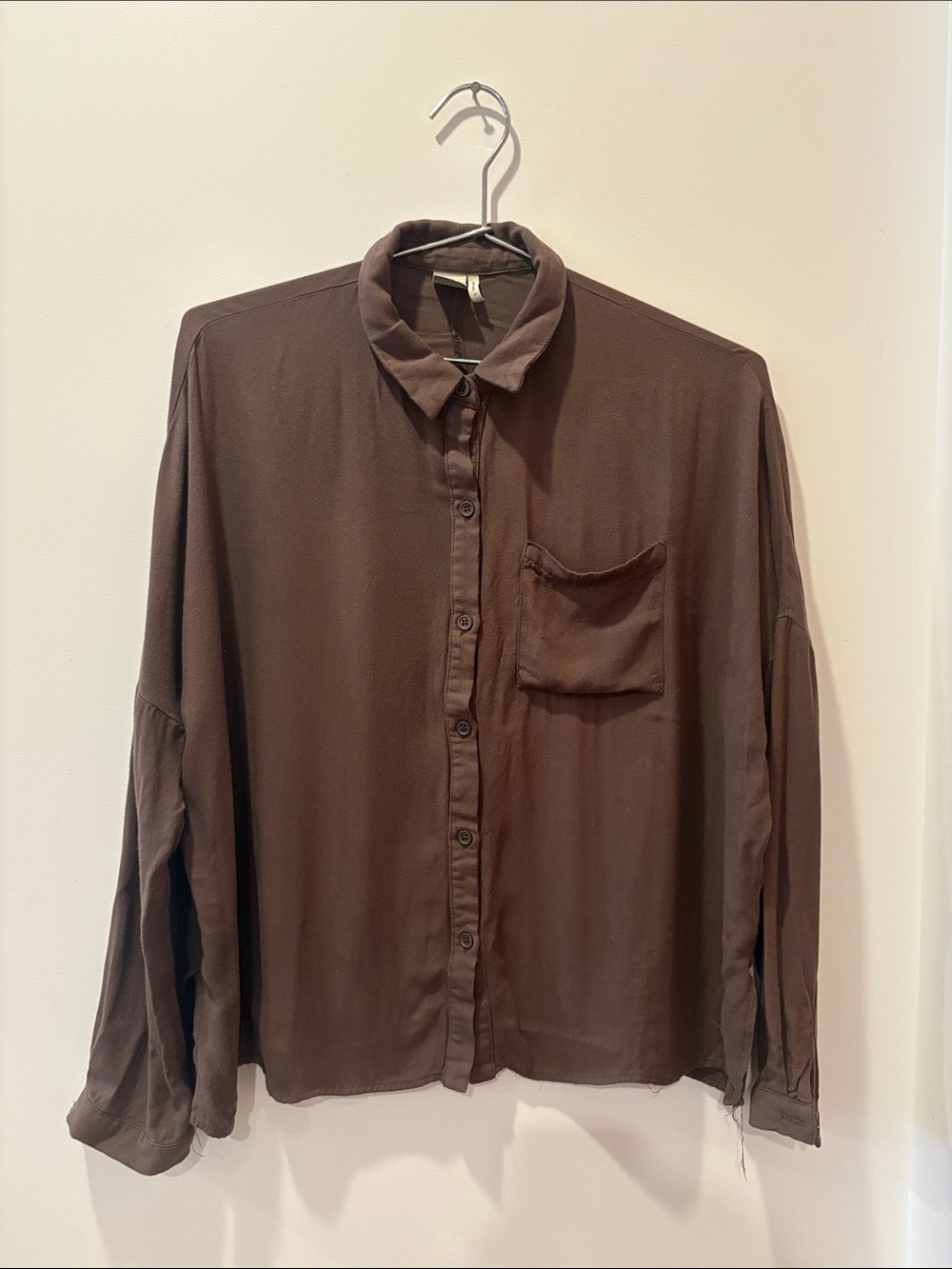 Paper Crane Women's Brown Button-Down Shirt